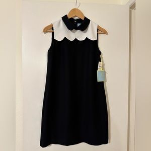 CeCe Black and White Peter Pan Collar dress, NWT